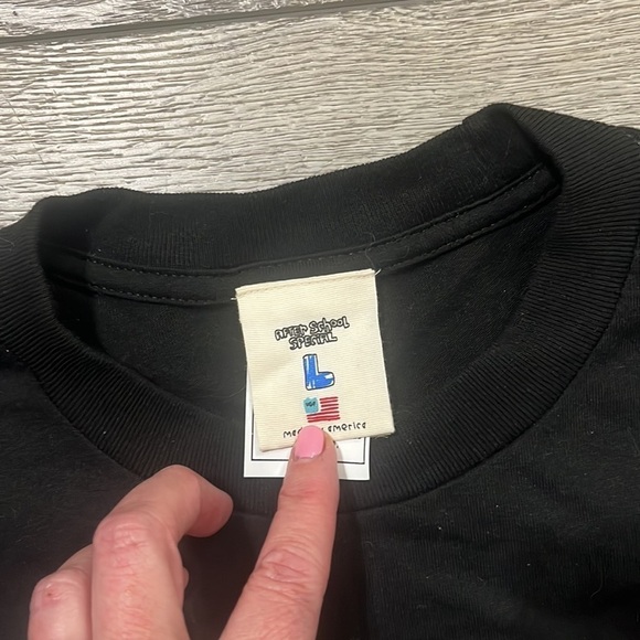 Black Graphic Long Sleeve Tee - Picture 2 of 4